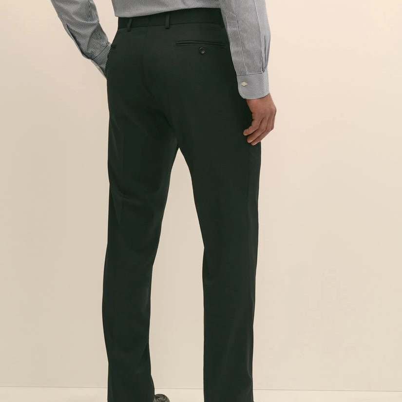 Men's Black Slim Fit Dress Trousers