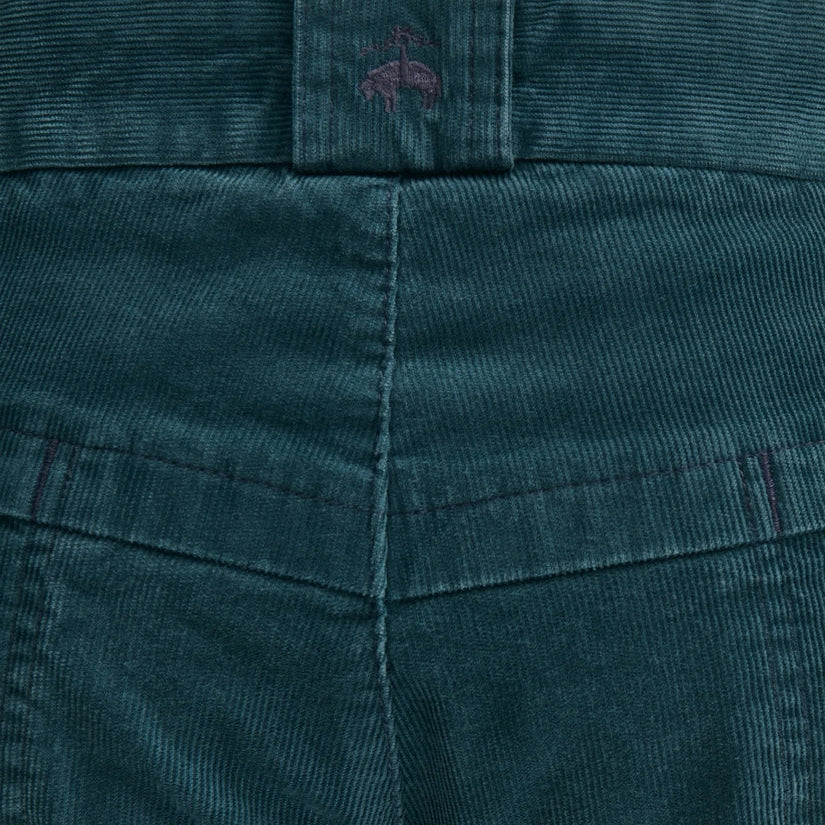 Men's Dark Green Straight-Leg Cargo Trousers