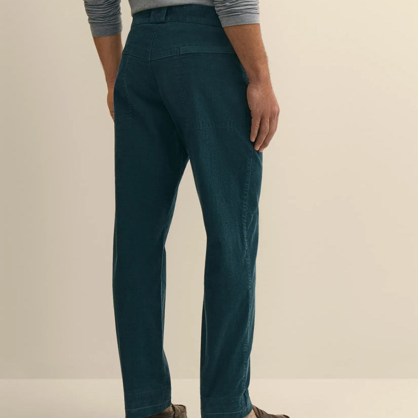 Men's Dark Green Straight-Leg Cargo Trousers
