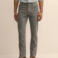 Men's Light Grey Slim Fit Casual Trousers